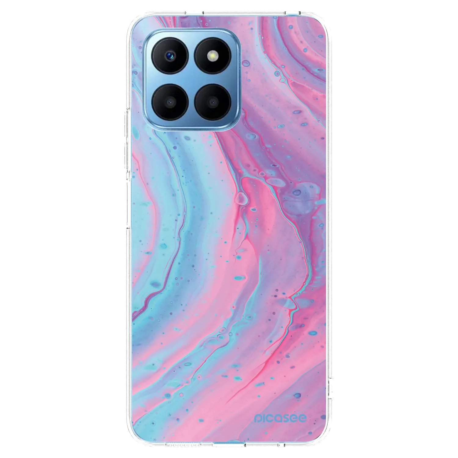 Picasee silikónový prehľadný obal pre Honor 70 Lite - Pink liquid