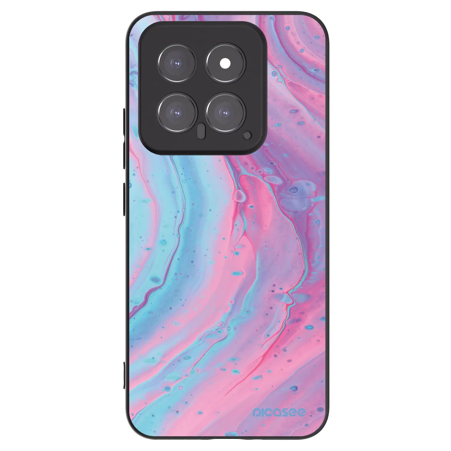 Picasee silikónový čierny obal pre Xiaomi 14 - Pink liquid