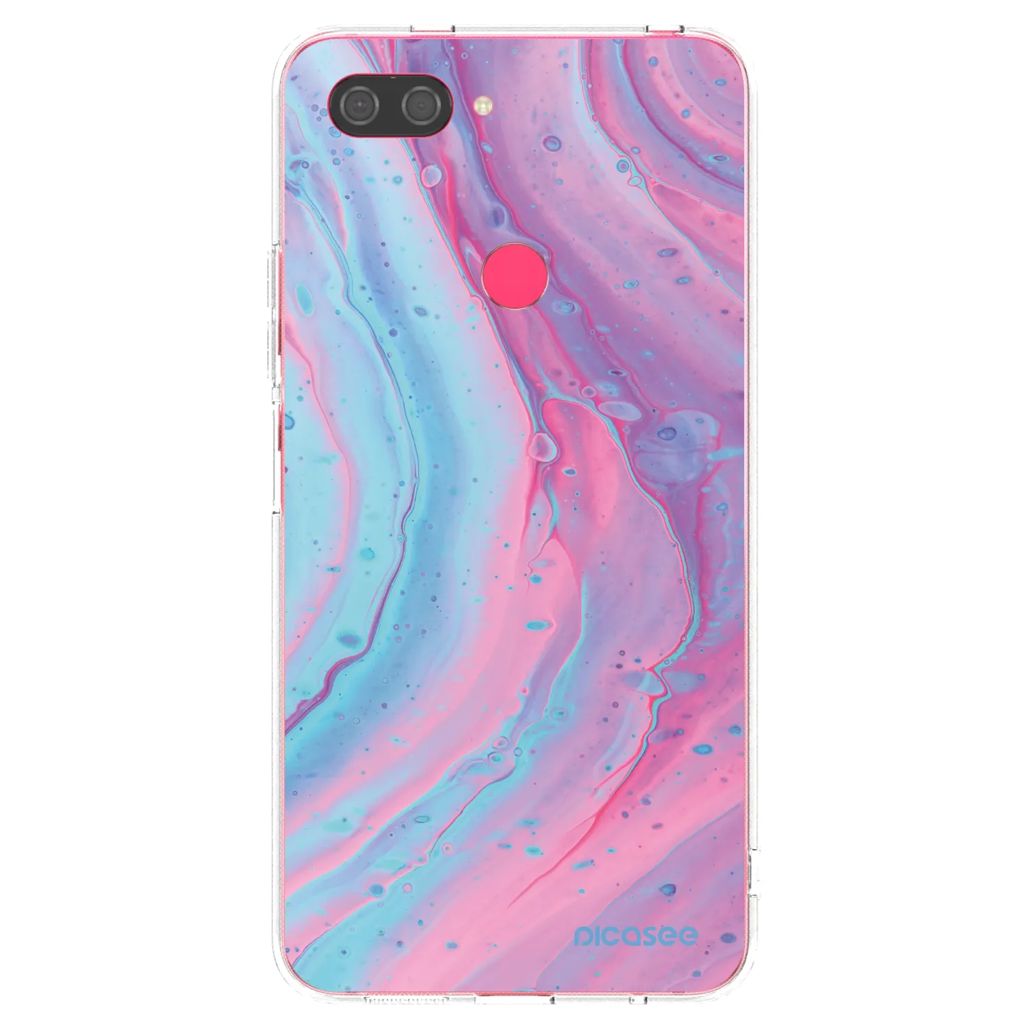 Silikónový prehľadný obal pre Xiaomi Mi 8 Lite - Pink liquid