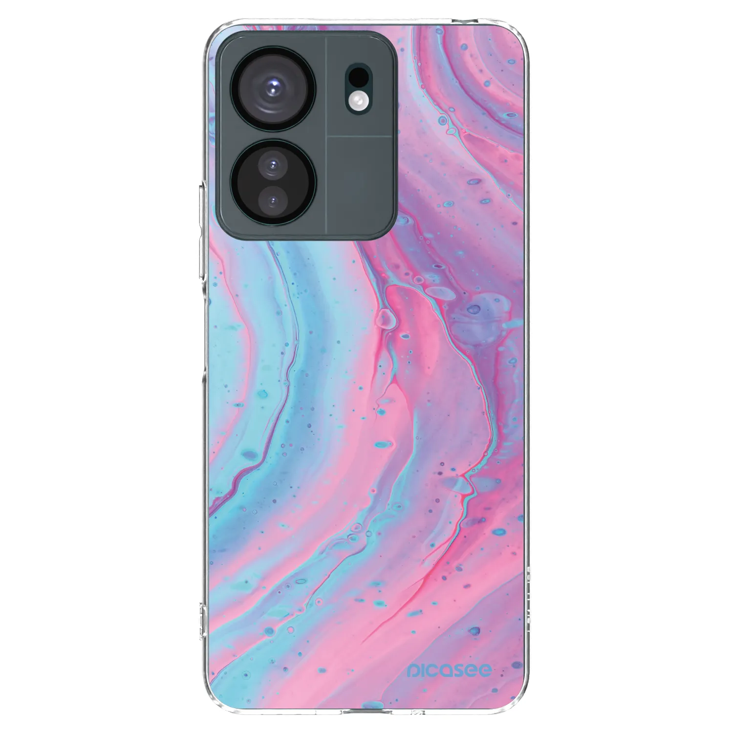 Silikónový prehľadný obal pre Xiaomi Redmi 13C 4G - Pink liquid