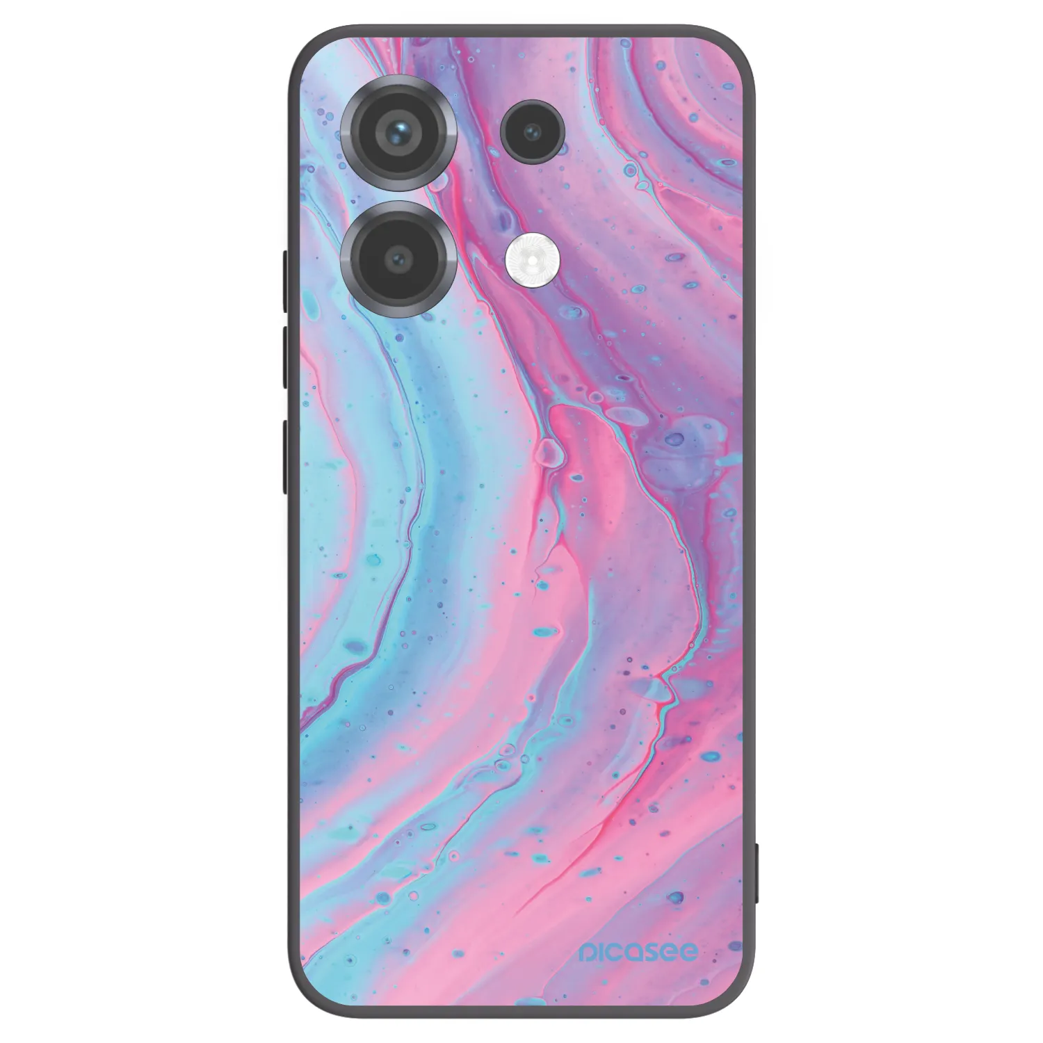 Picasee silikónový čierny obal pre Xiaomi Poco X6 - Pink liquid