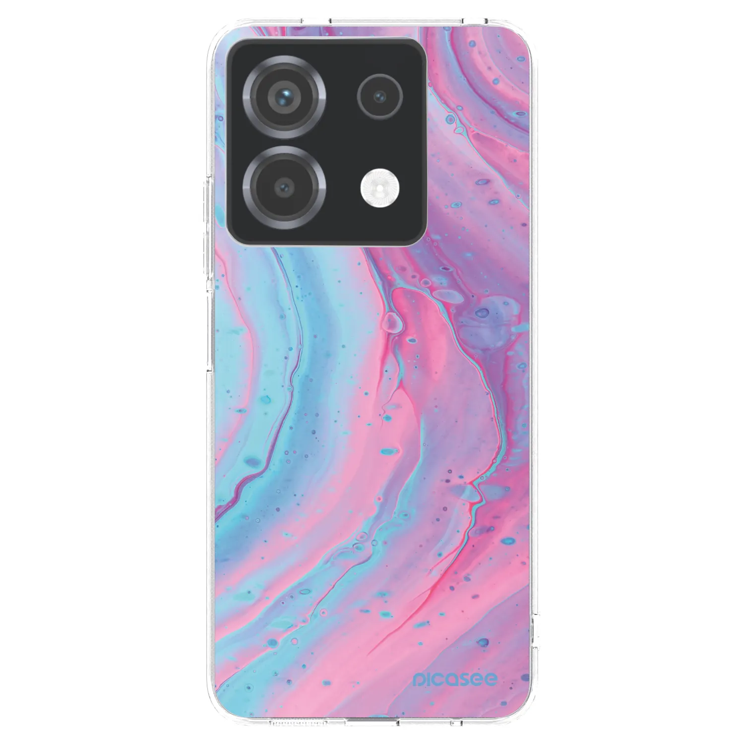 Picasee silikónový prehľadný obal pre Xiaomi Poco X6 - Pink liquid