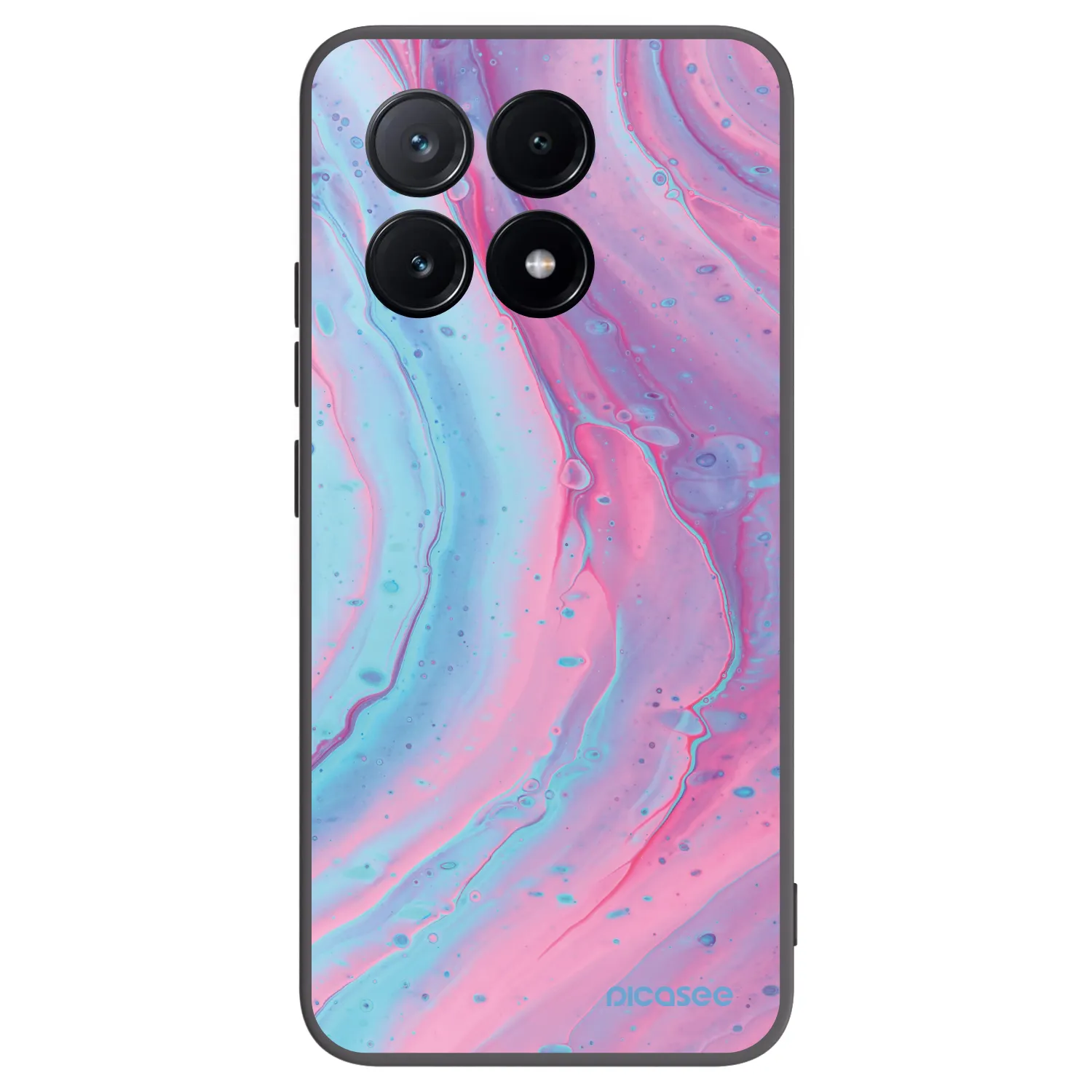 Picasee silikónový čierny obal pre Xiaomi Poco X6 Pro - Pink liquid