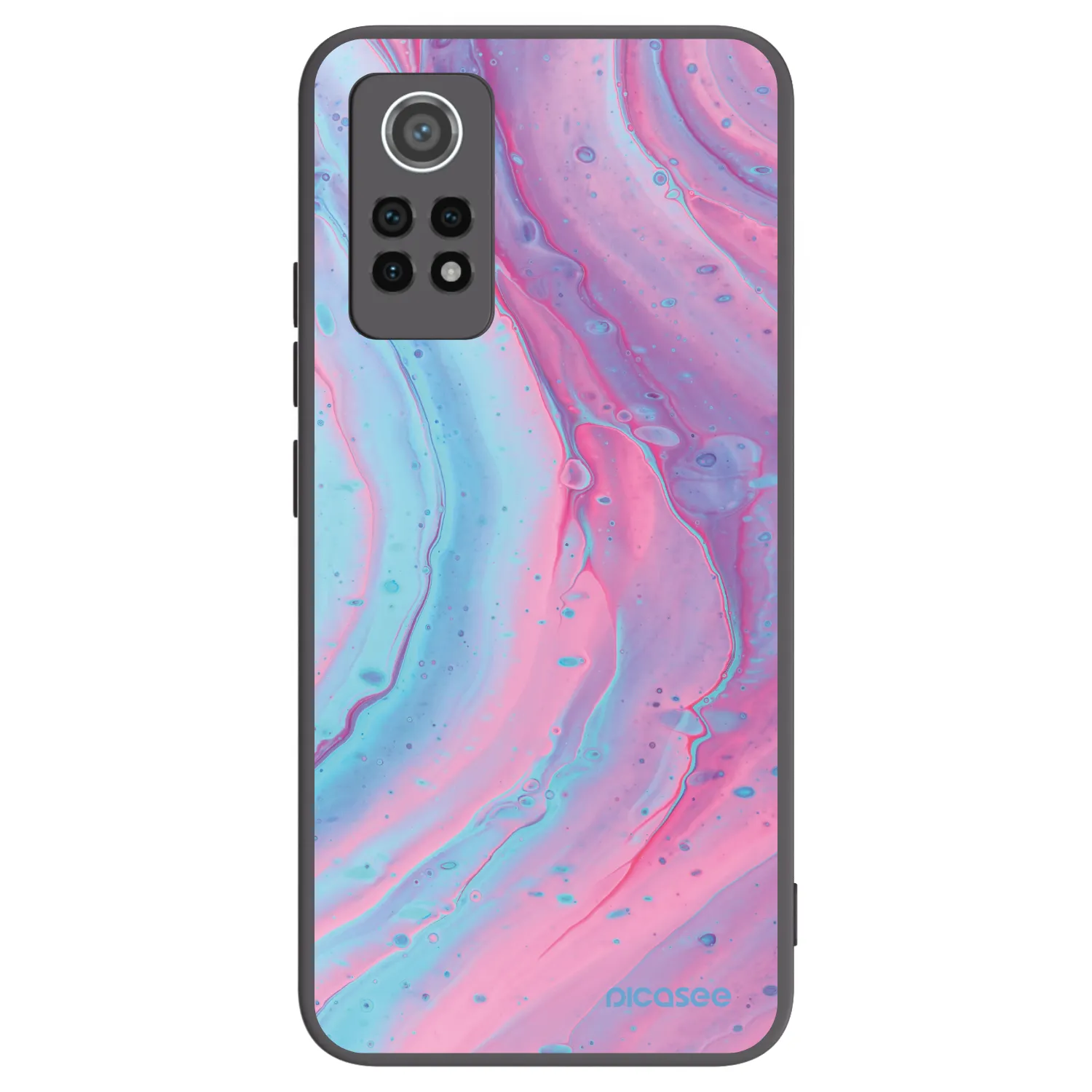 Picasee silikónový čierny obal pre Xiaomi Redmi Note 12 Pro 4G - Pink liquid