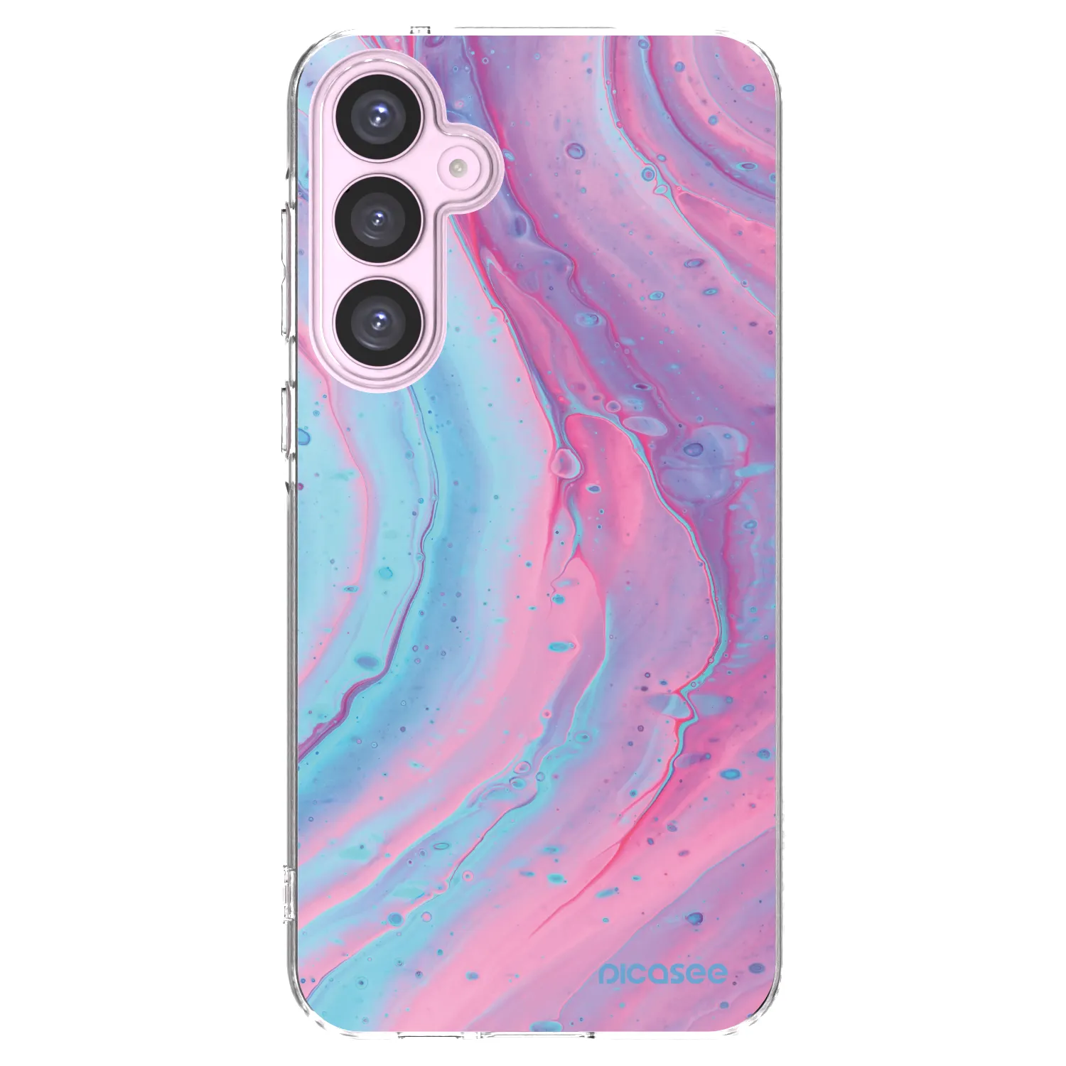 Picasee silikónový prehľadný obal pre Samsung Galaxy A55 5G A556B - Pink liquid