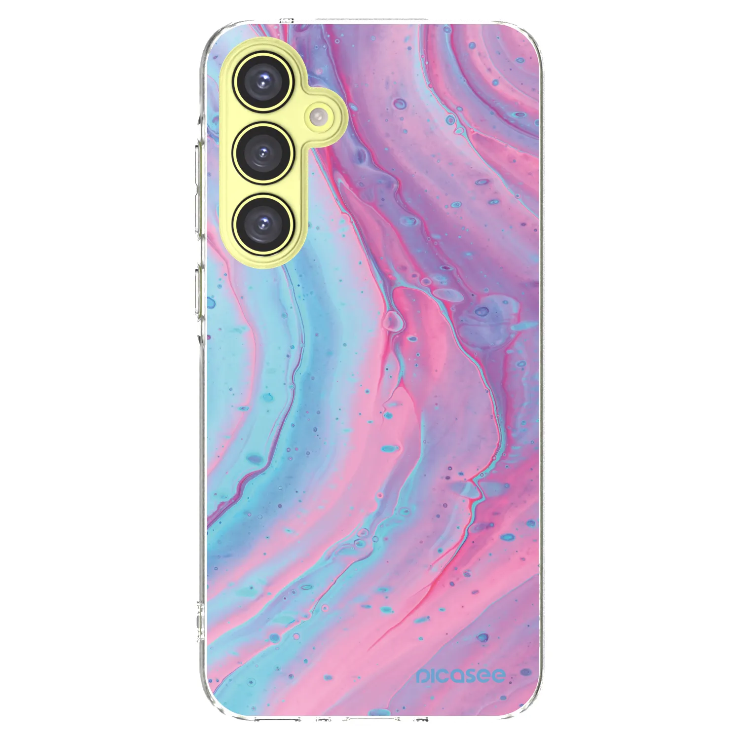 Picasee silikónový prehľadný obal pre Samsung Galaxy A35 5G A356B - Pink liquid