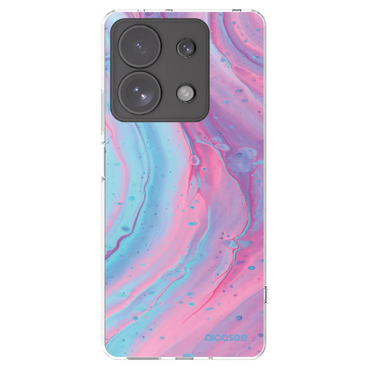 Silikónový prehľadný obal pre Xiaomi Redmi Note 13 Pro 4G - Pink liquid
