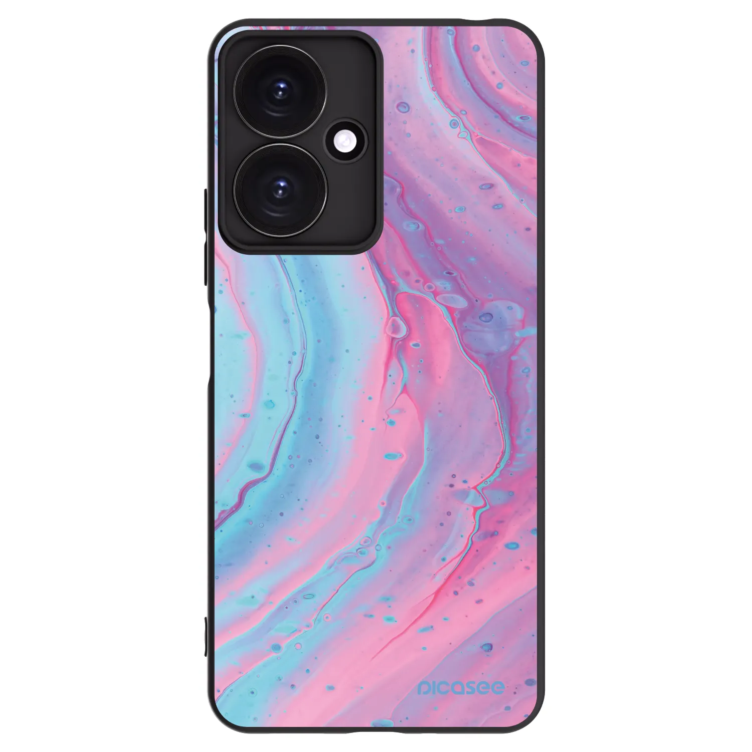 Picasee silikónový čierny obal pre Xiaomi Redmi 13C 5G - Pink liquid