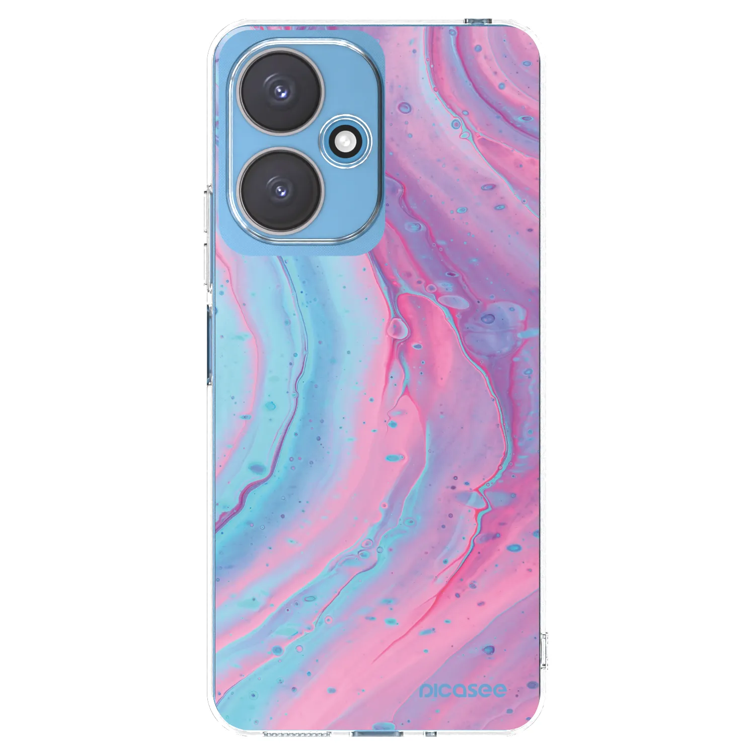 Picasee silikónový prehľadný obal pre Xiaomi Redmi 13C 5G - Pink liquid