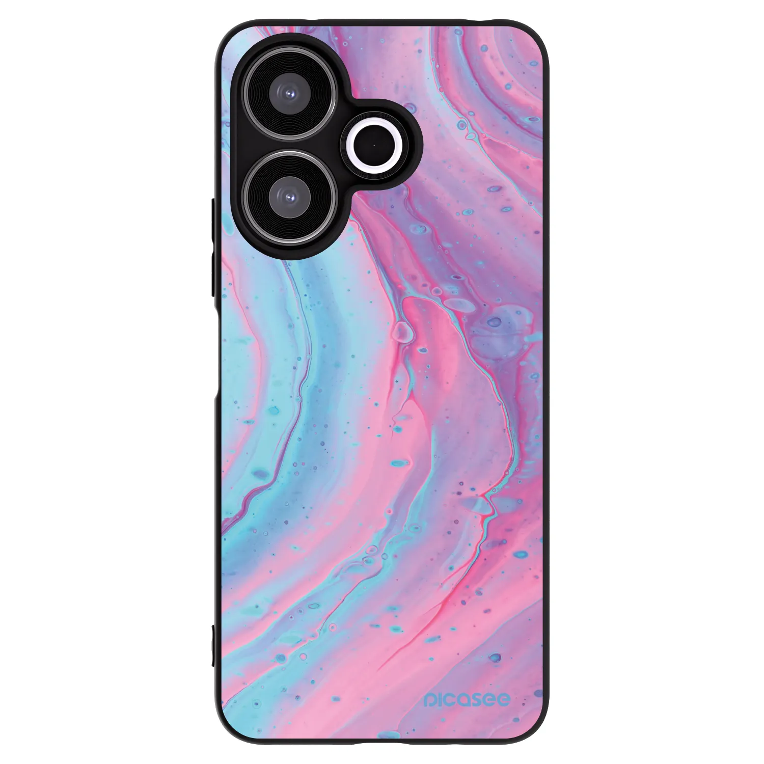 Silikónový čierny obal pre Xiaomi Redmi 13 4G - Pink liquid