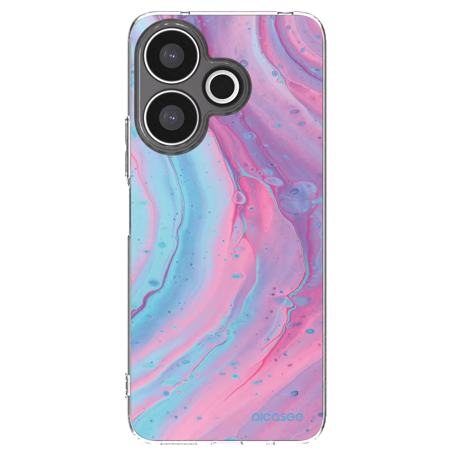 Silikónový prehľadný obal pre Xiaomi Redmi 13 4G - Pink liquid