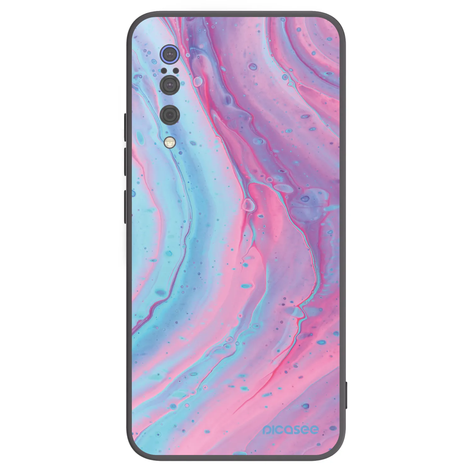 Picasee silikónový čierny obal pre Xiaomi Mi 9 - Pink liquid