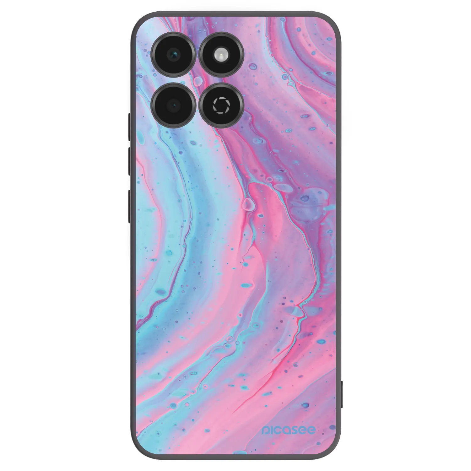 Silikónový čierny obal pre Honor 200 Smart 5G - Pink liquid