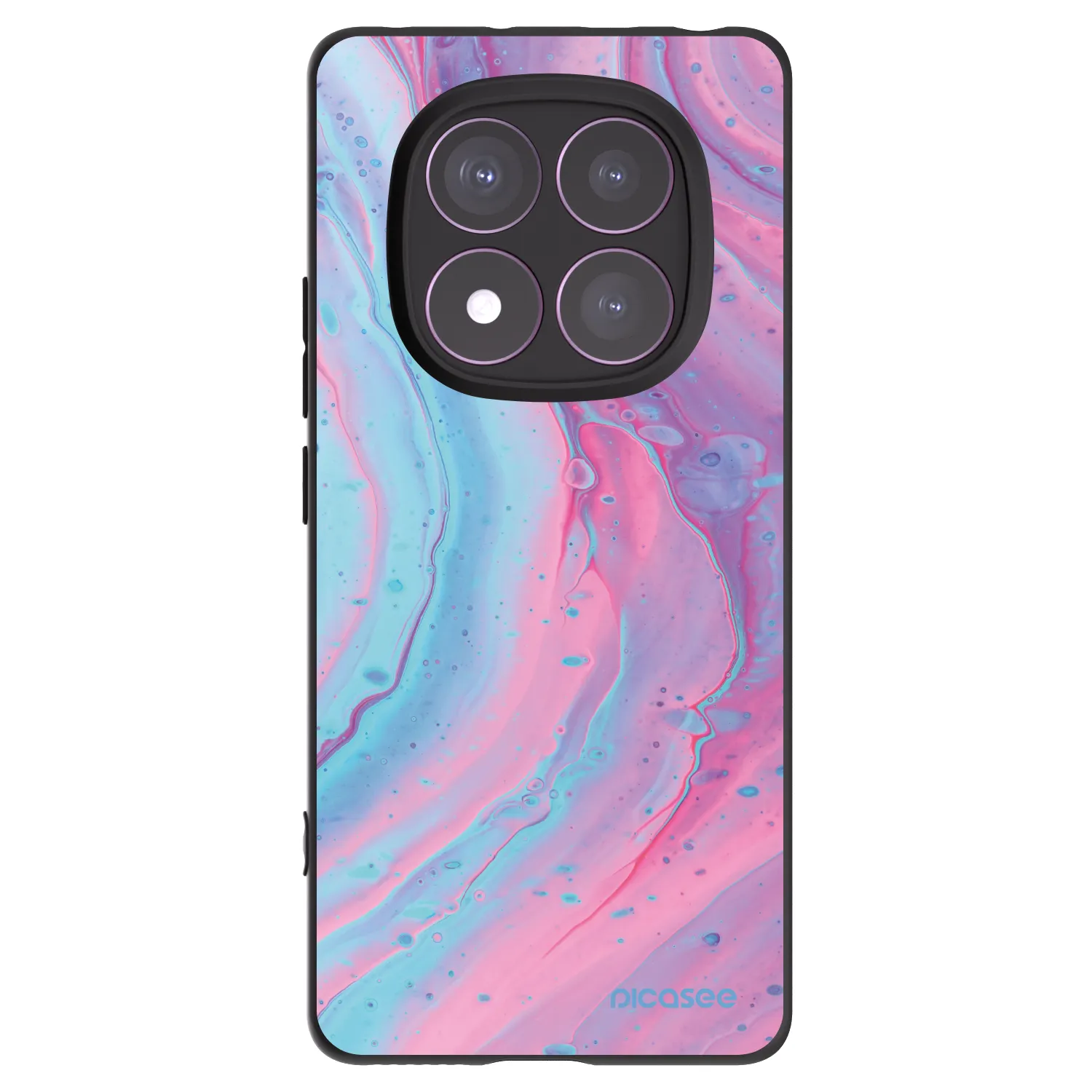 Silikónový čierny obal pre Xiaomi Redmi Note 14 Pro 4G - Pink liquid