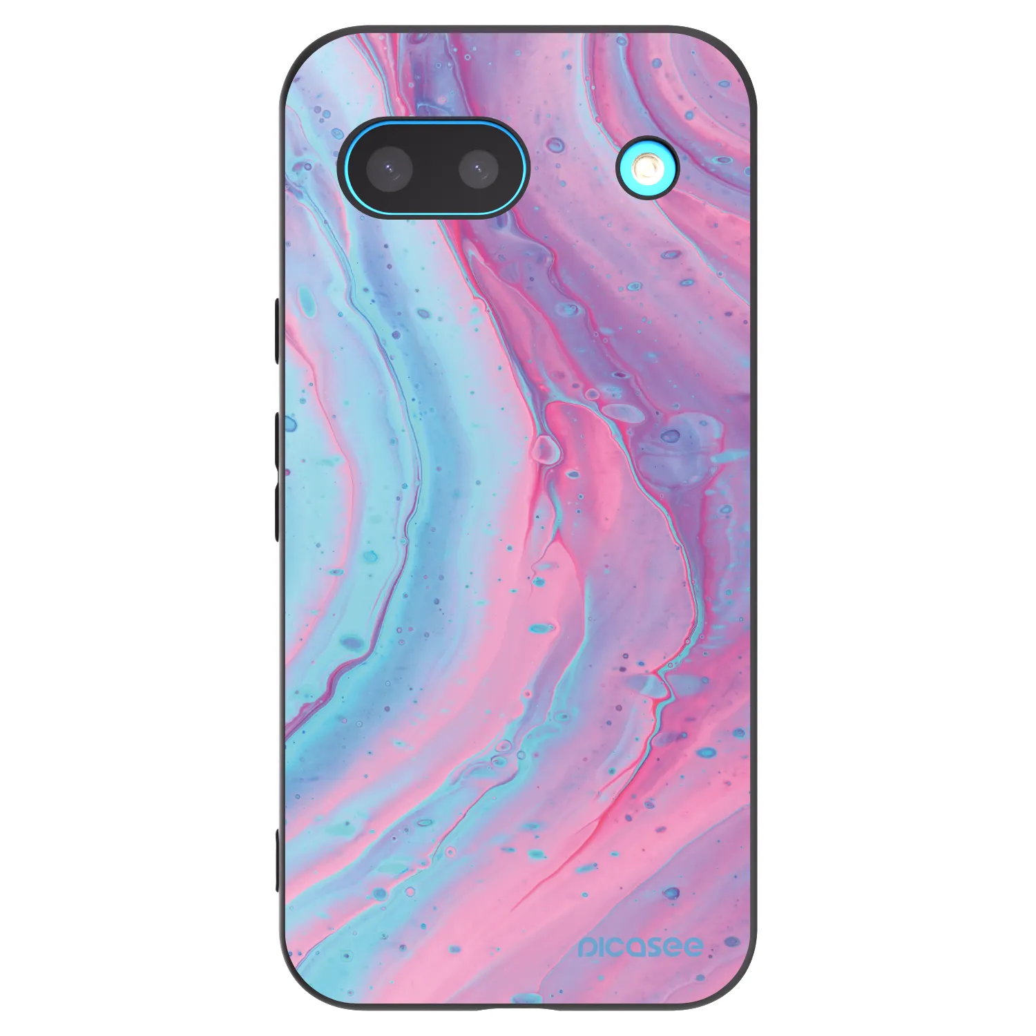 Silikónový čierny obal pre Google Pixel 8 - Pink liquid