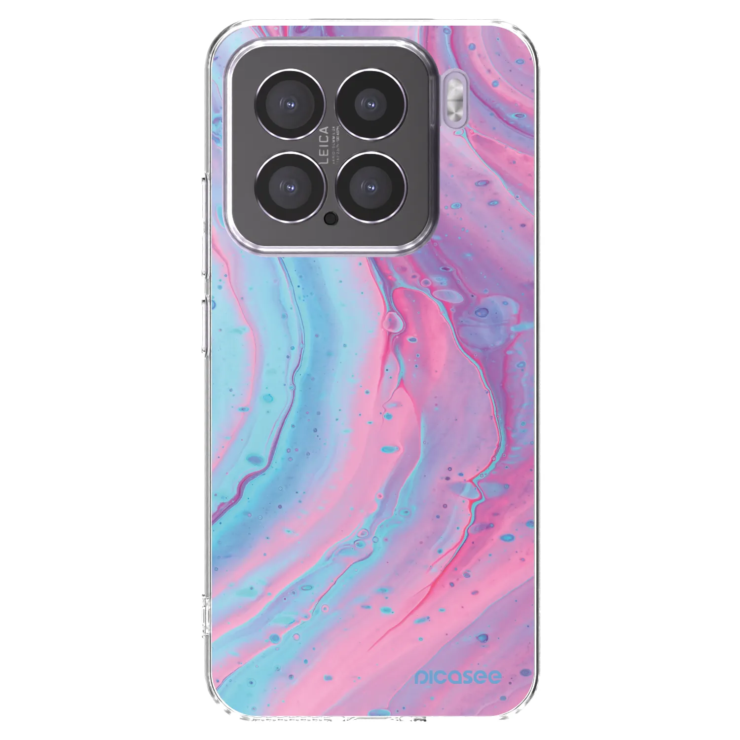 Silikónový prehľadný obal pre Xiaomi 15 - Pink liquid