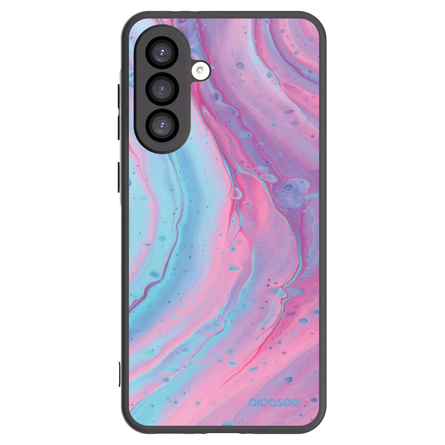 Picasee silikónový čierny obal pre Samsung Galaxy A26 5G A266B - Pink liquid