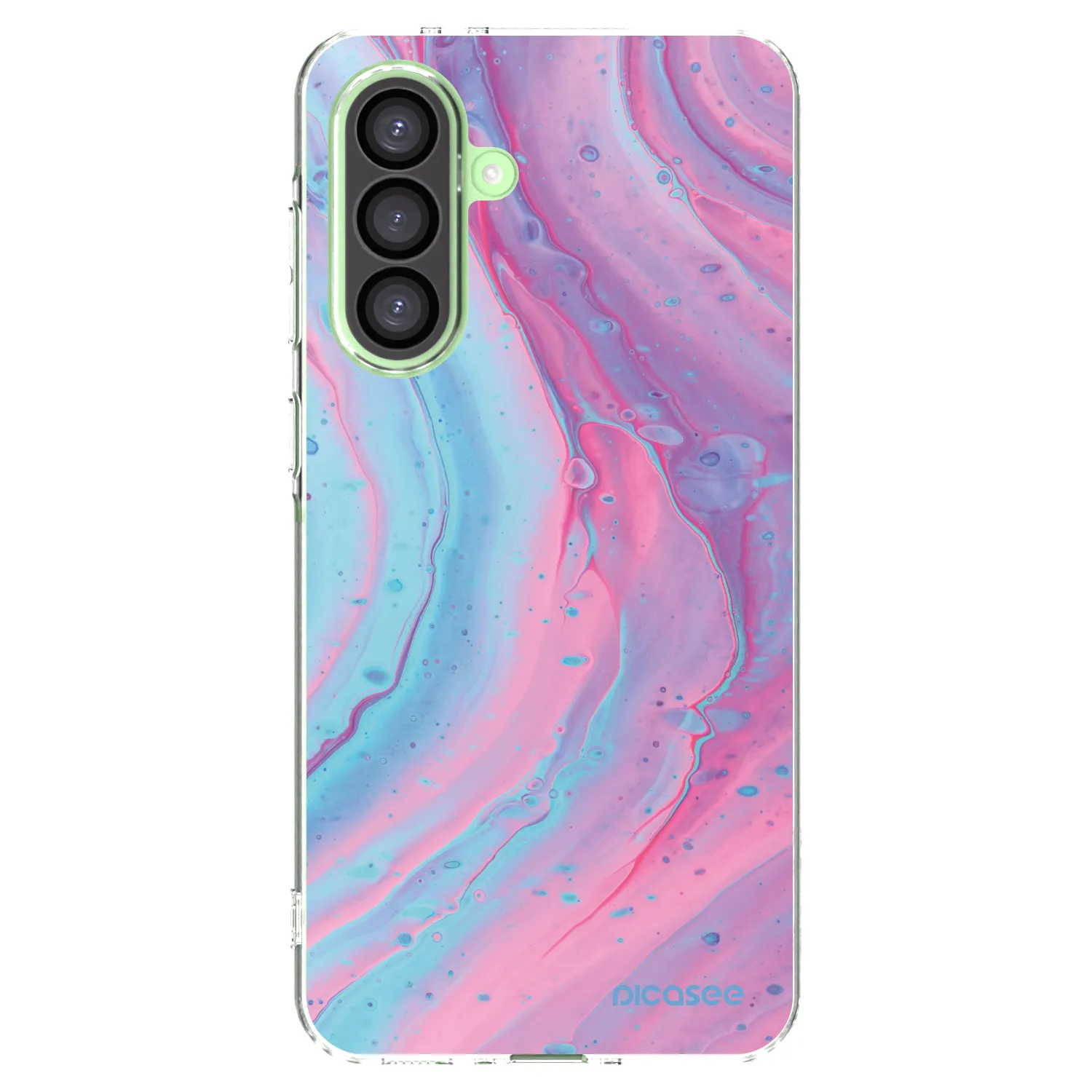 Picasee silikónový prehľadný obal pre Samsung Galaxy A26 5G A266B - Pink liquid