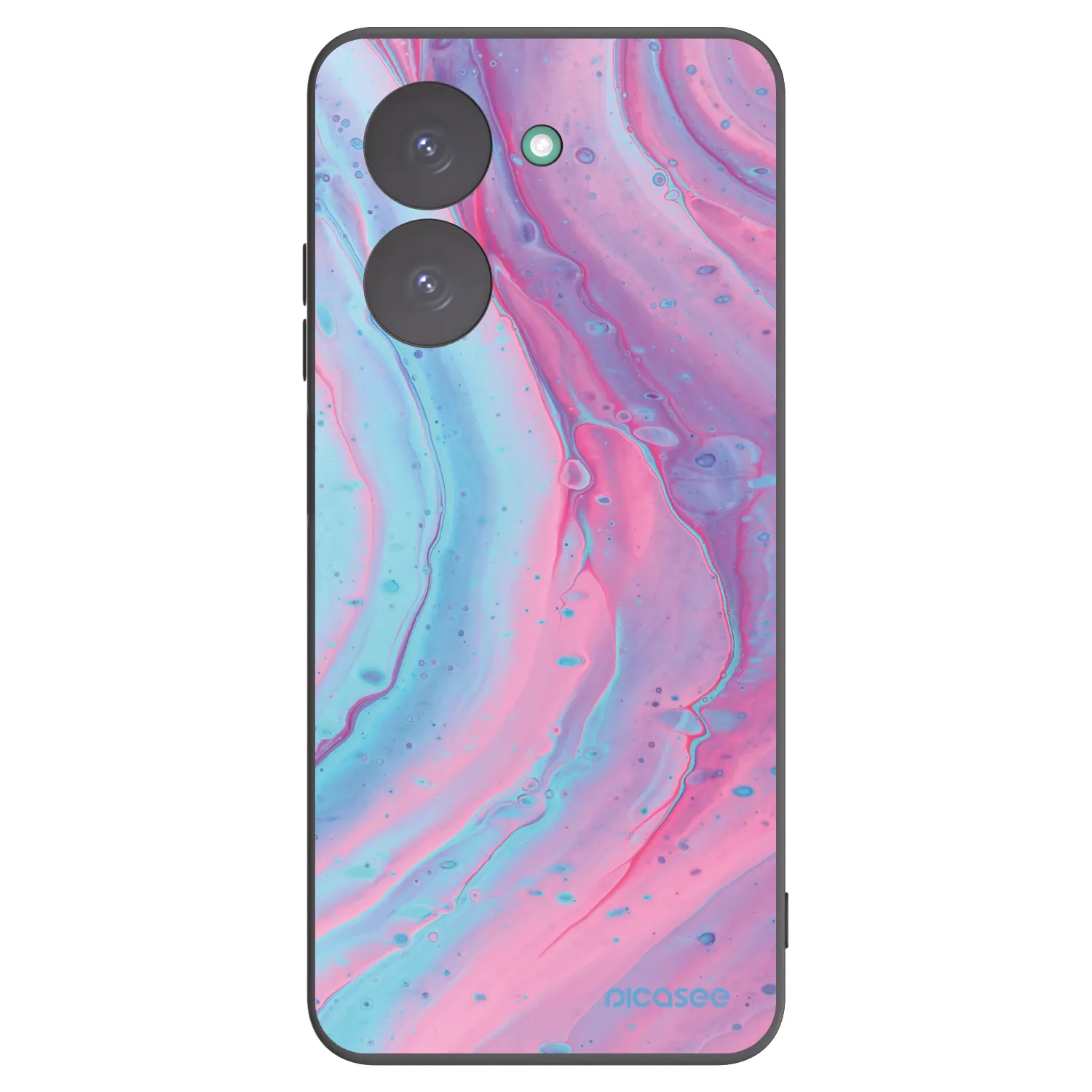 Picasee silikónový čierny obal pre Xiaomi Redmi A5 - Pink liquid
