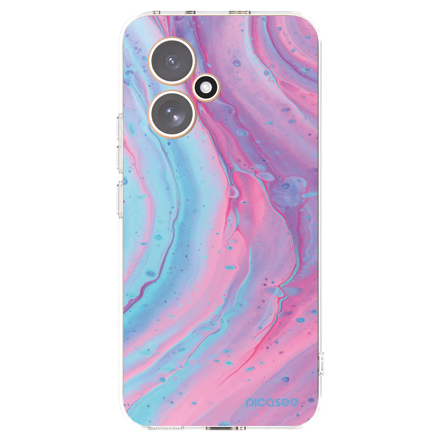Silikónový prehľadný obal pre Honor 400 5G - Pink liquid