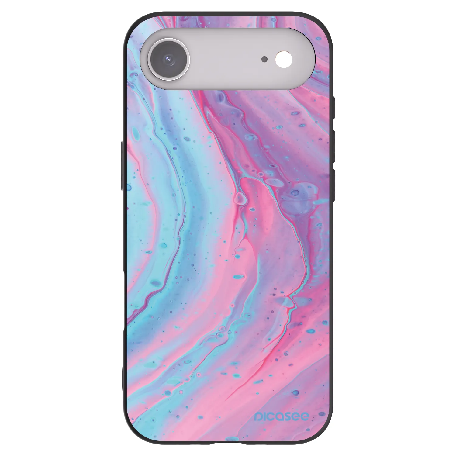 Picasee silikónový čierny obal pre Apple iPhone Air - Pink liquid