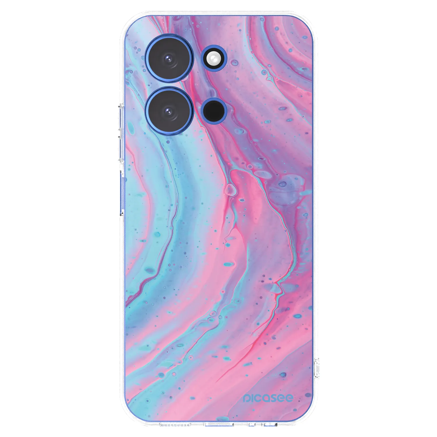 Picasee silikónový prehľadný obal pre Xiaomi Redmi 15C 4G - Pink liquid