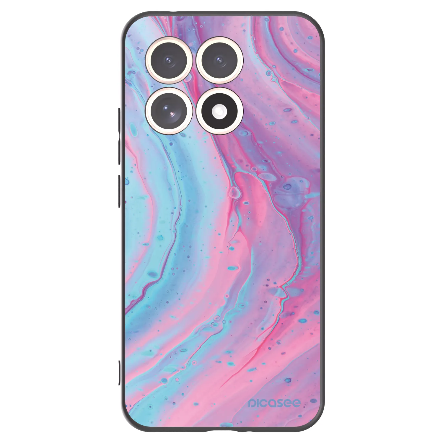 Picasee silikónový čierny obal pre Xiaomi 15T - Pink liquid