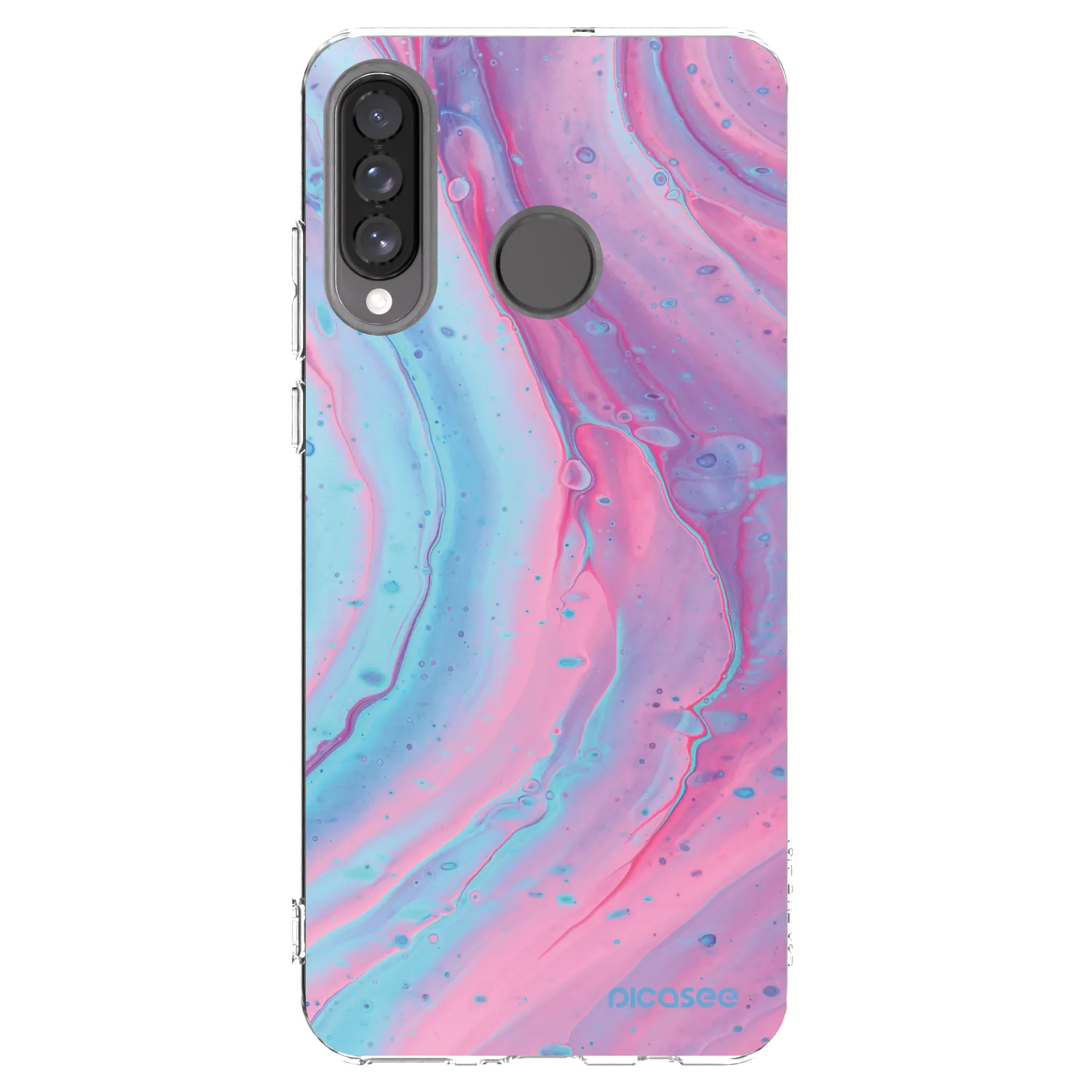 Picasee silikónový prehľadný obal pre Huawei P30 Lite - Pink liquid