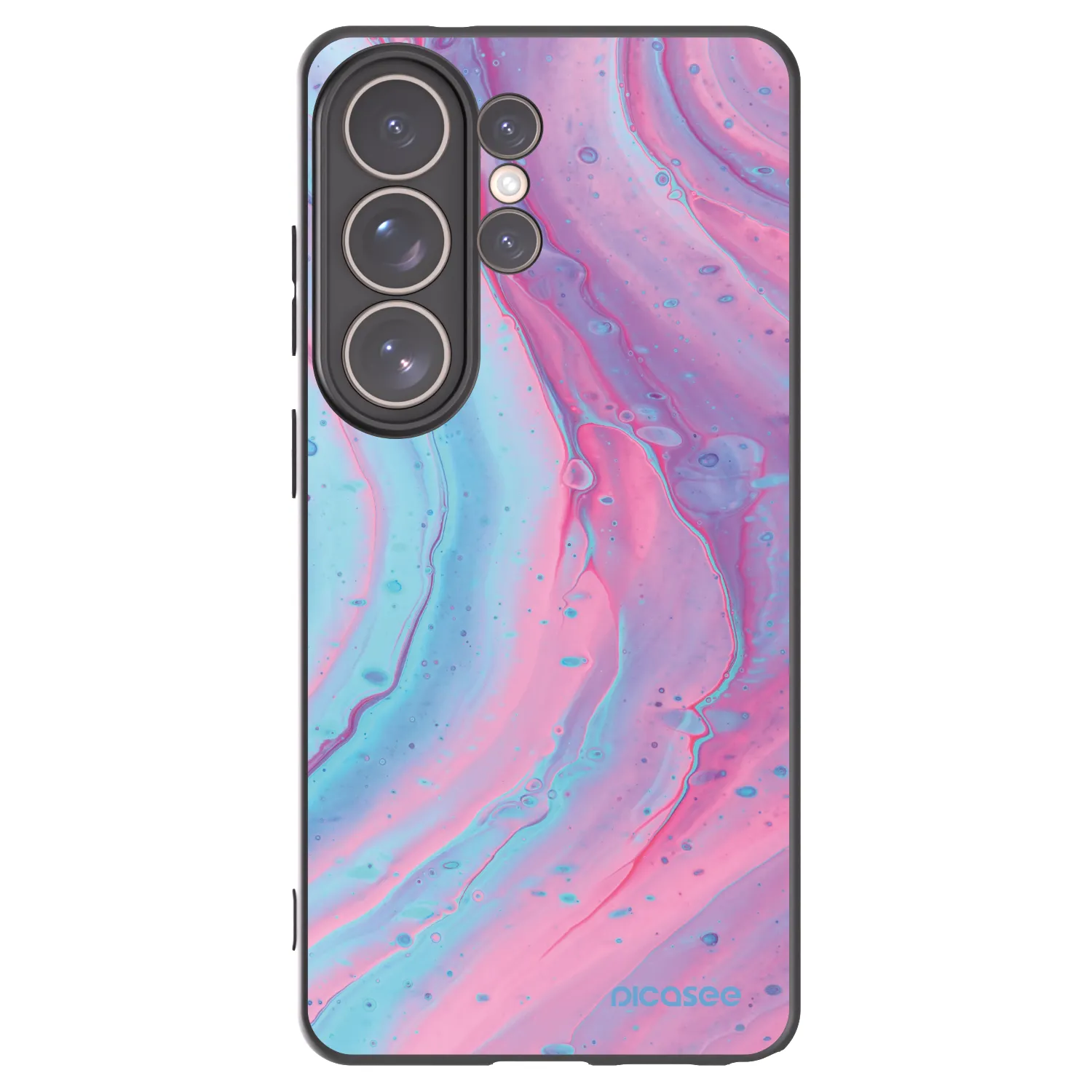 Picasee silikónový čierny obal pre Samsung Galaxy S26 Ultra - Pink liquid