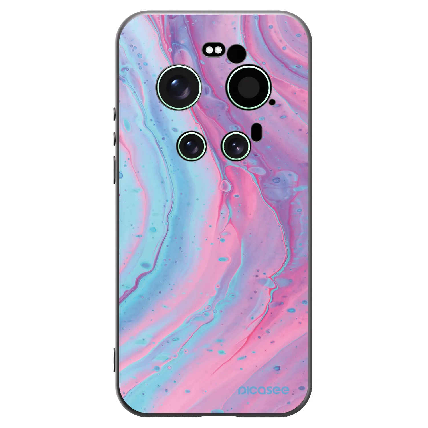 Picasee silikónový čierny obal pre Xiaomi 17 Ultra - Pink liquid