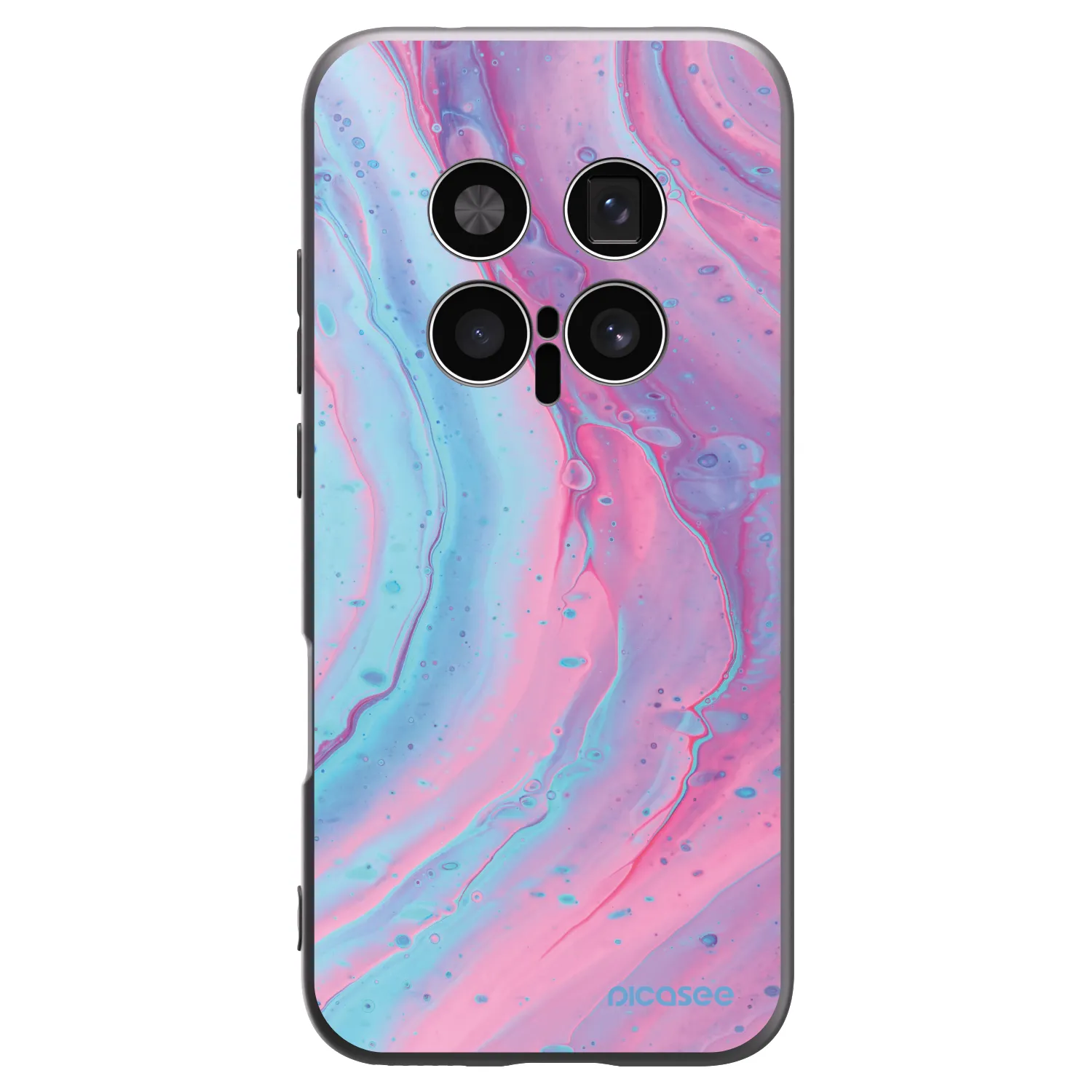Picasee silikónový čierny obal pre Honor Magic8 Pro 5G - Pink liquid