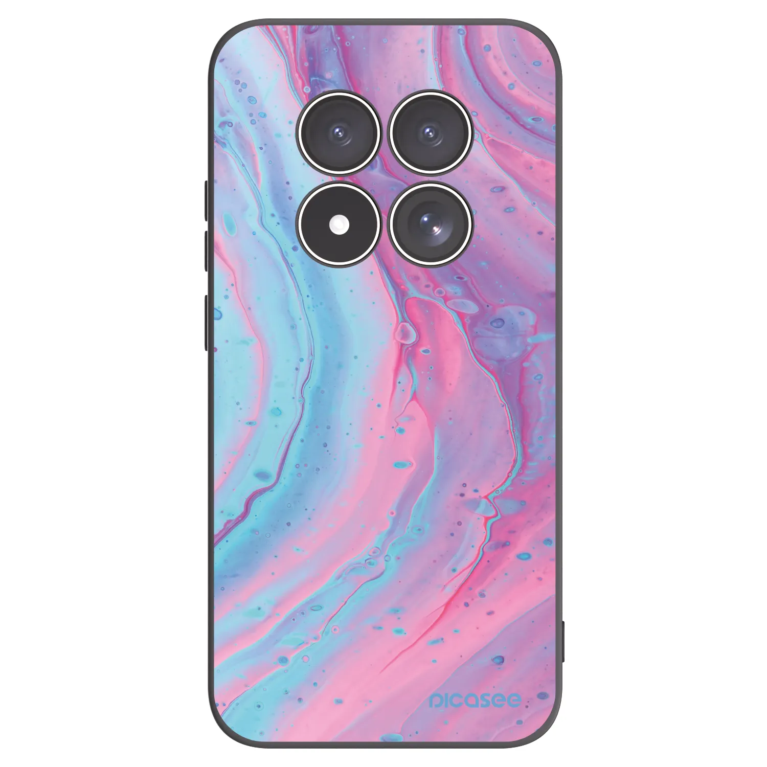 Picasee silikónový čierny obal pre Xiaomi Redmi Note 15 Pro 5G - Pink liquid
