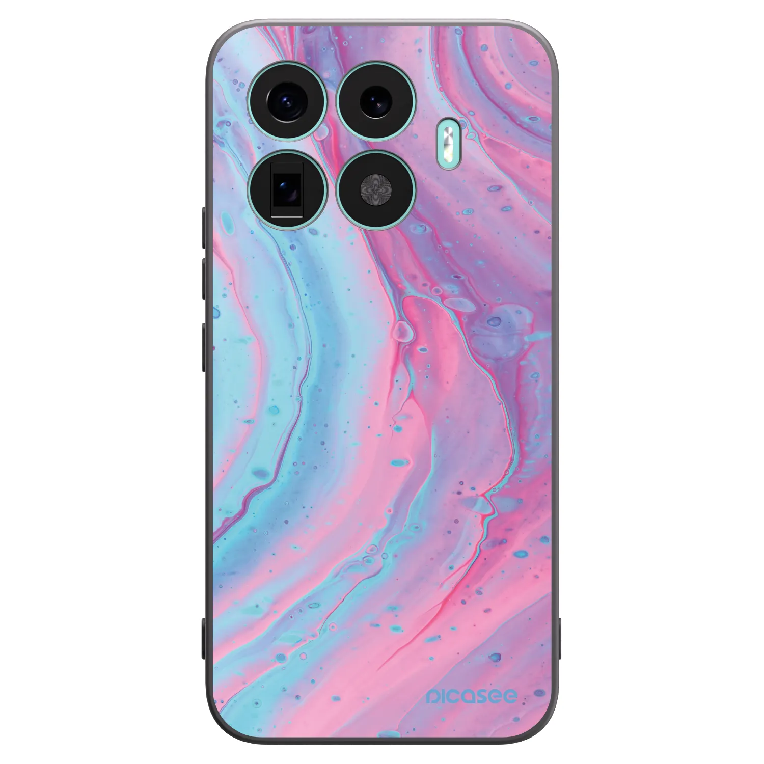Picasee silikónový čierny obal pre Xiaomi 17T Pro - Pink liquid