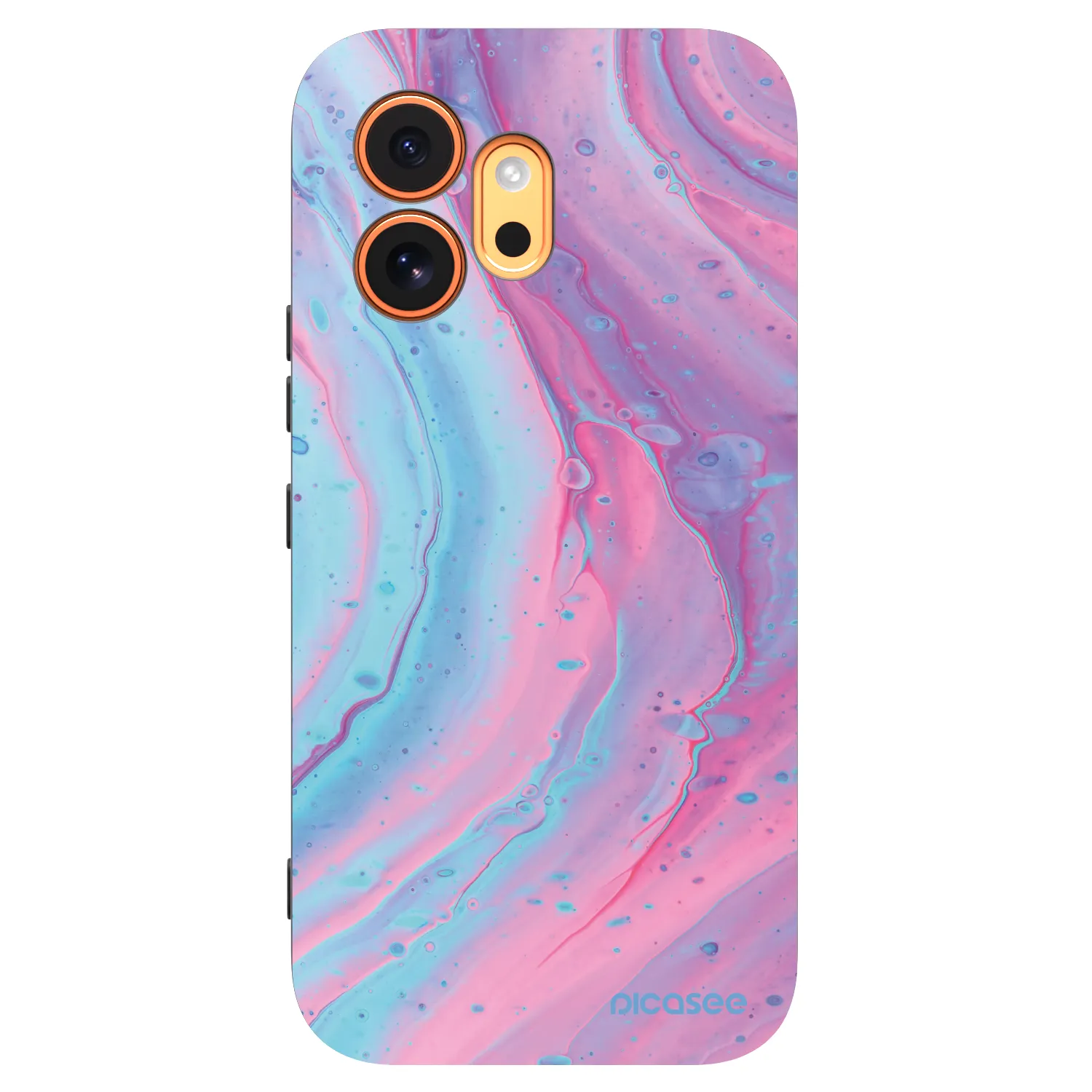 Picasee silikónový čierny obal pre Honor 600 - Pink liquid