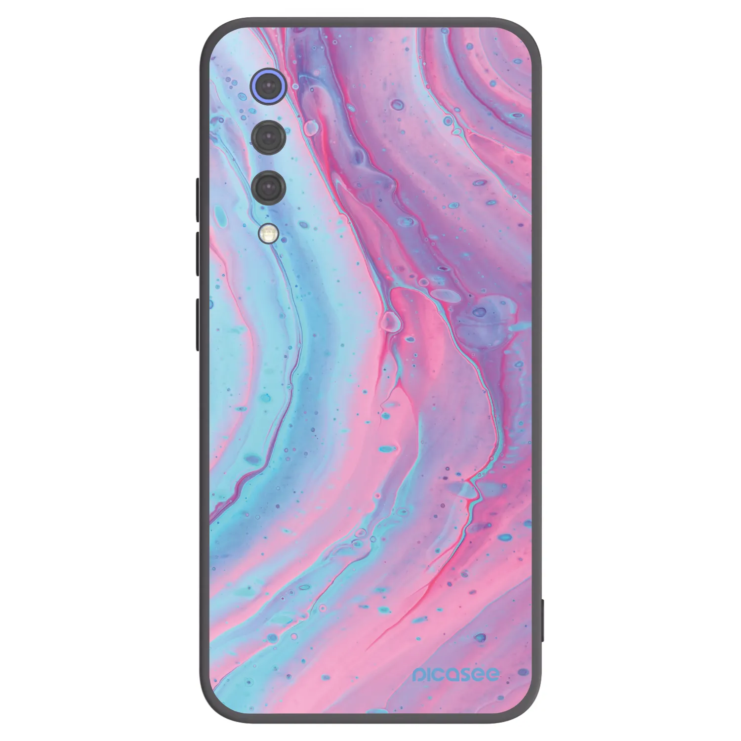 Picasee silikónový čierny obal pre Xiaomi Mi 9 SE - Pink liquid