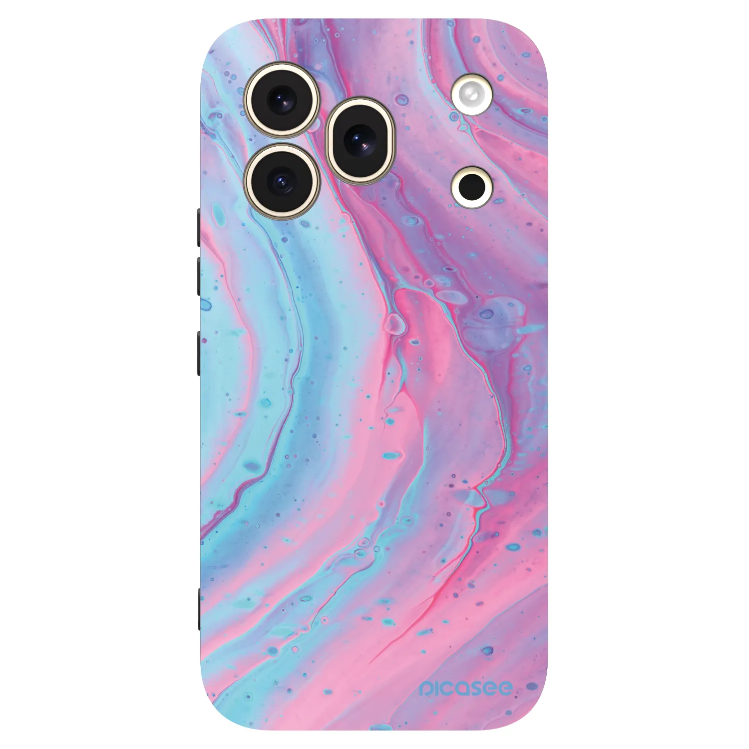 Picasee silikónový čierny obal pre Honor 600 Pro - Pink liquid
