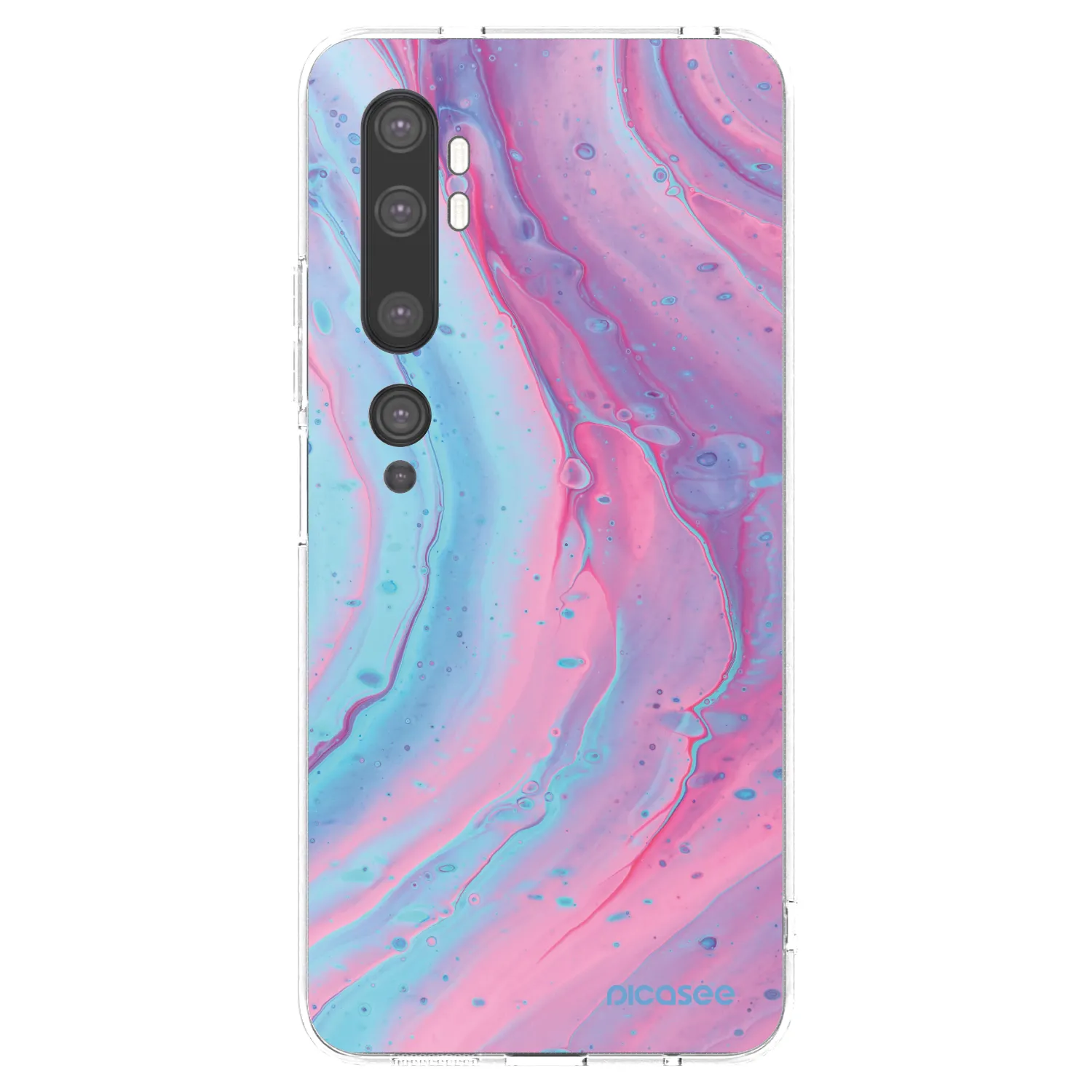 Silikónový prehľadný obal pre Xiaomi Mi Note 10 (Pro) - Pink liquid