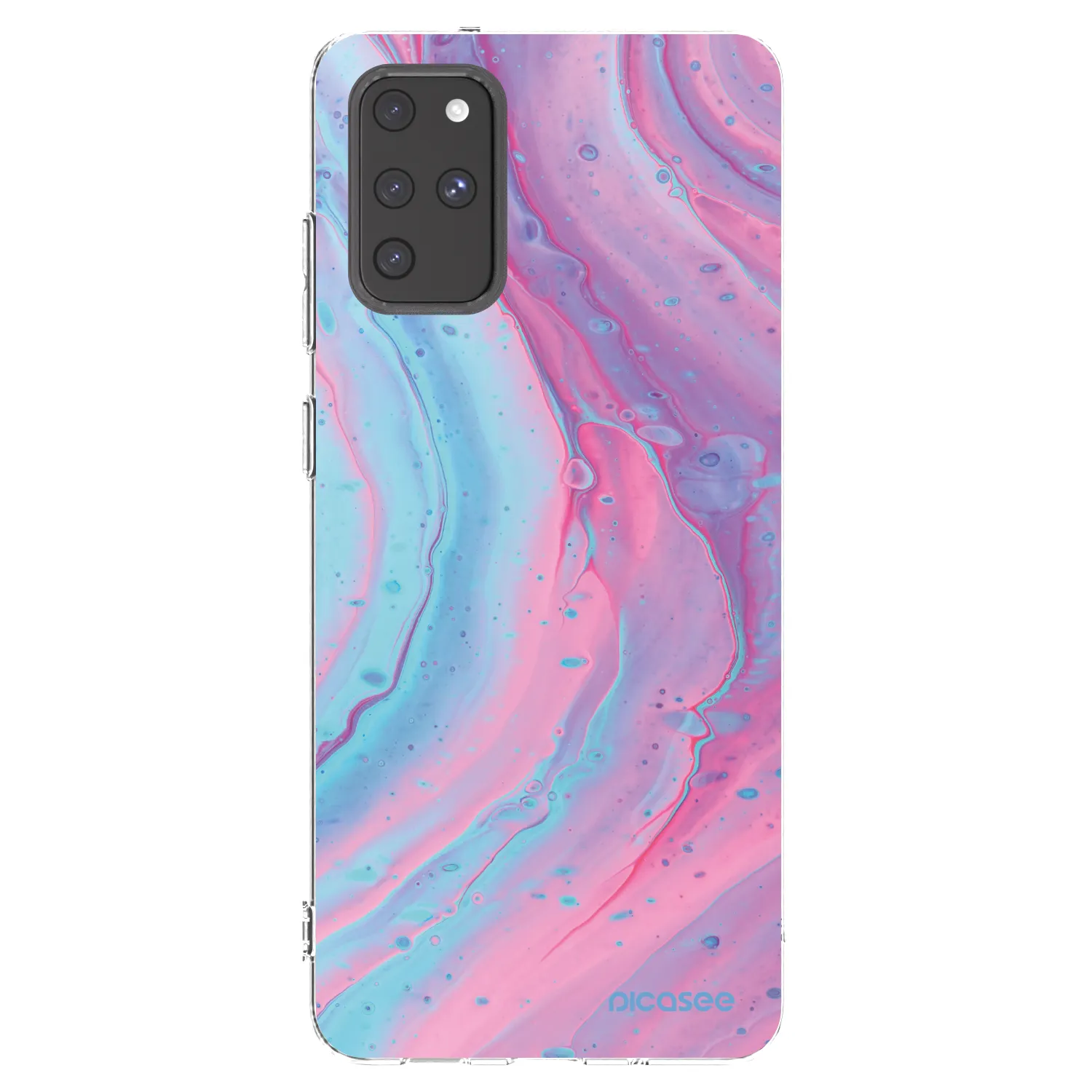 Picasee silikónový prehľadný obal pre Samsung Galaxy S20+ G985F - Pink liquid