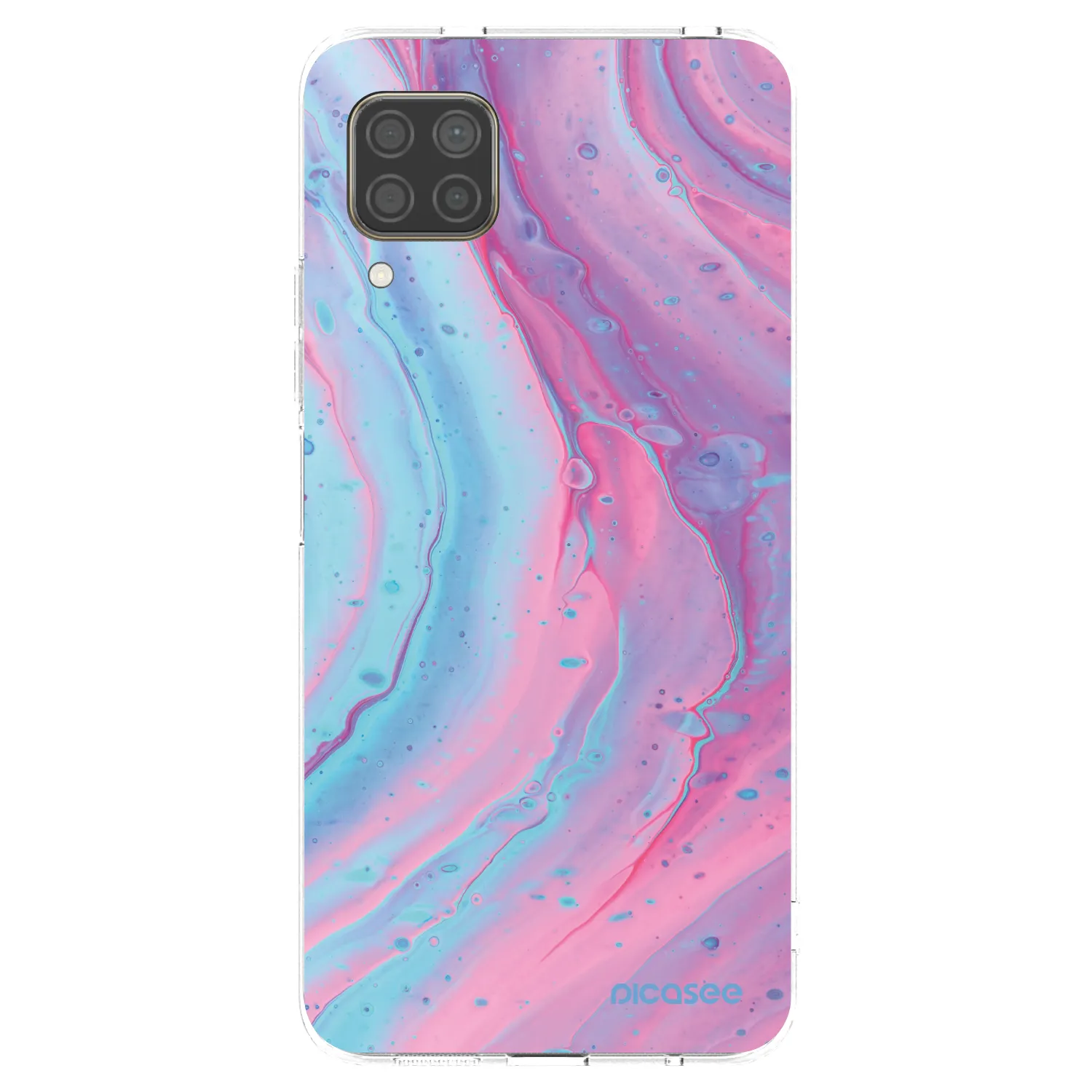 Picasee silikónový prehľadný obal pre Huawei P40 Lite - Pink liquid