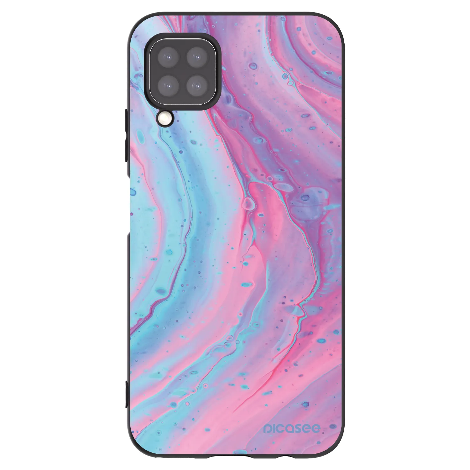 Picasee silikónový čierny obal pre Huawei P40 Lite - Pink liquid