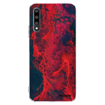 Picasee silikónový prehľadný obal pre Honor 9X Pro - Organic red