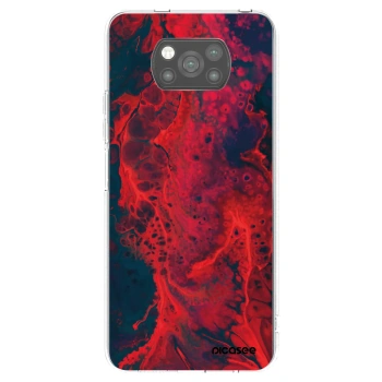 Picasee silikónový čierny obal pre Xiaomi Poco X3 - Organic red