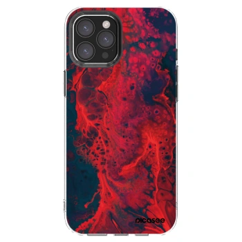 Picasee silikónový prehľadný obal pre Apple iPhone 12 Pro Max - Organic red