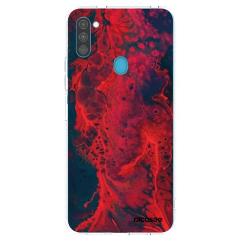 Picasee silikónový prehľadný obal pre Samsung Galaxy M11 - Organic red
