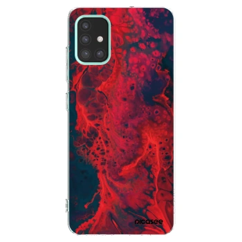 Picasee silikónový prehľadný obal pre Samsung Galaxy M31s - Organic red