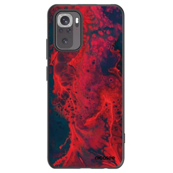 Picasee silikónový čierny obal pre Xiaomi Redmi Note 10 - Organic red
