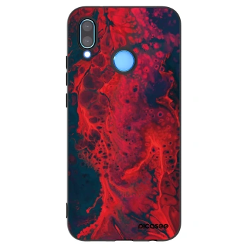 Picasee silikónový čierny obal pre Huawei P20 Lite - Organic red