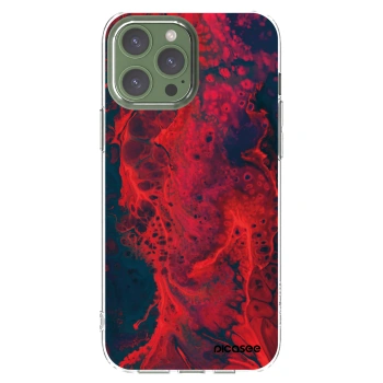 Picasee silikónový prehľadný obal pre Apple iPhone 13 Pro Max - Organic red