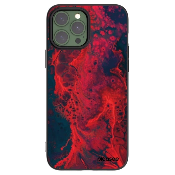 Picasee silikónový čierny obal pre Apple iPhone 13 Pro Max - Organic red