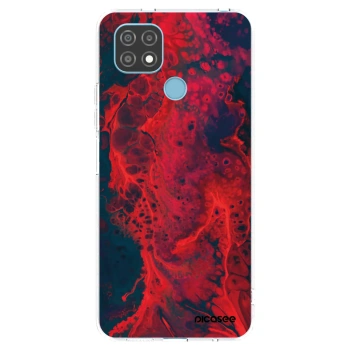 Picasee silikónový prehľadný obal pre Realme C21 - Organic red